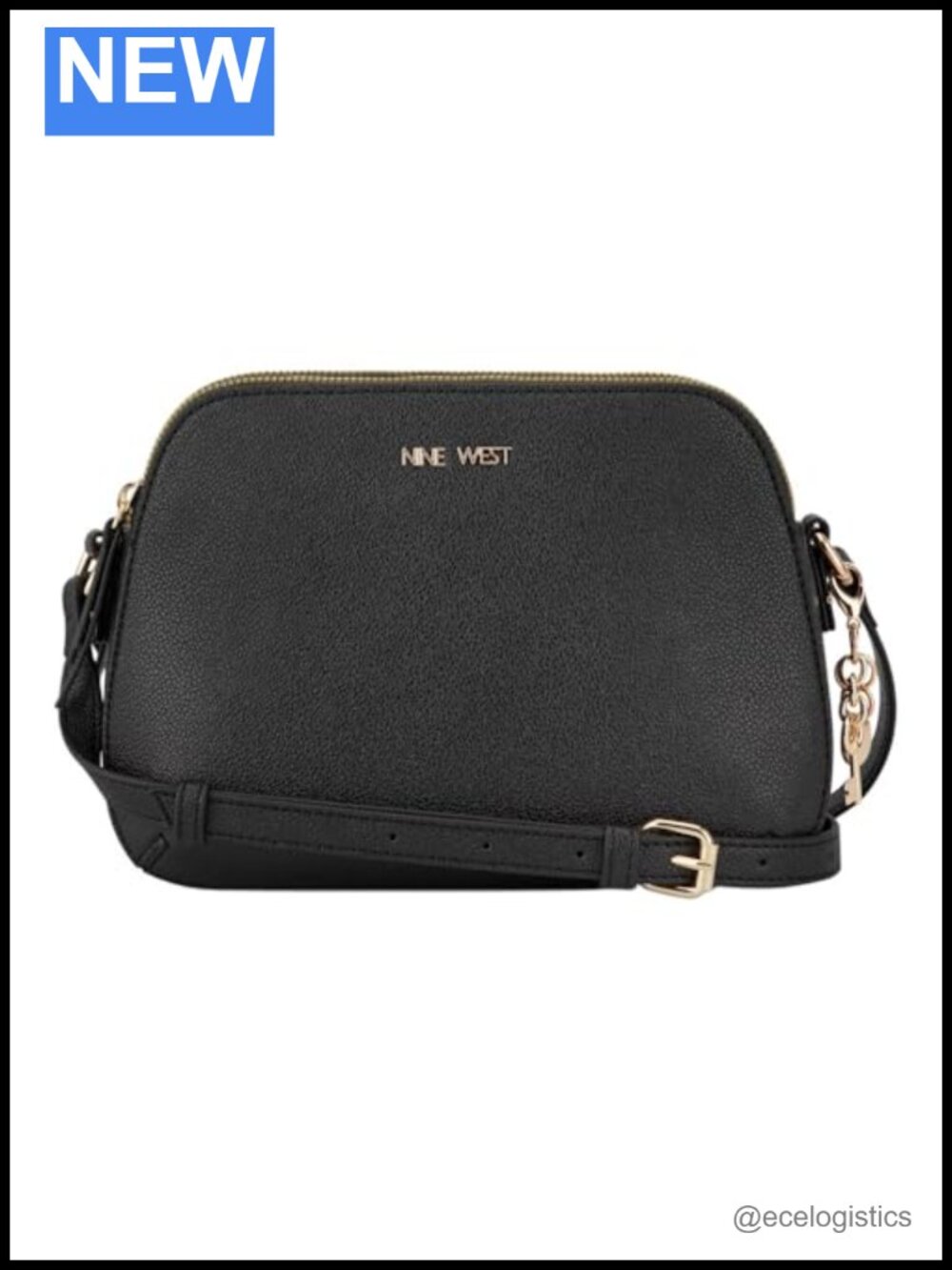 Mini Dome Crossbody Bag for Women - Polyurethane, Bowler, Zipper